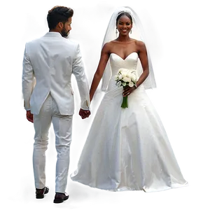 Minimalist Bride And Groom Png Ldi PNG Image