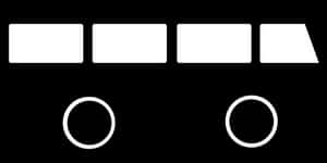 Minimalist Bus Graphic PNG image with transparent background