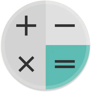 Minimalist Calculator Icon PNG Image