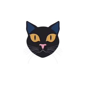 Minimalist Cat Face Png 7 PNG Image