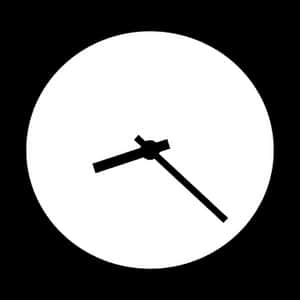 Minimalist Clock Face Graphic PNG image with transparent background