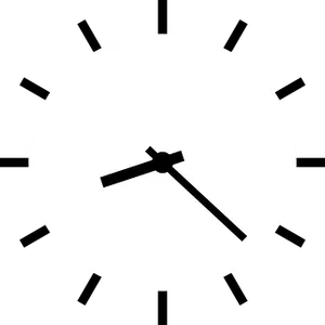 Minimalist Clock Face Graphic PNG Image