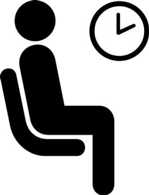 Minimalist Clock Graphic PNG Image