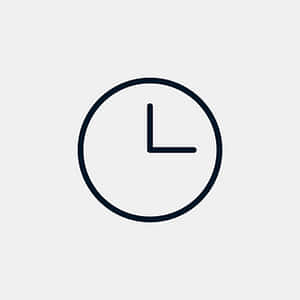 Minimalist Clock Icon PNG image with transparent background