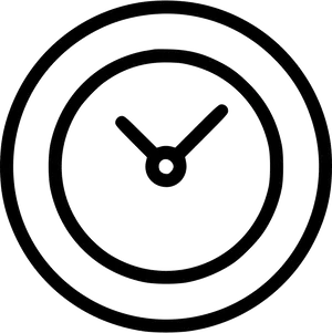 Minimalist Clock Icon PNG Image