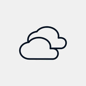 Minimalist Cloud Icon PNG with transparent background