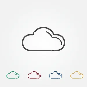 Minimalist Cloud Icon Design PNG Image