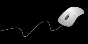 Minimalist Computer Mouse Design PNG image with transparent background