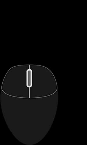Minimalist Computer Mouse Design PNG image with transparent background
