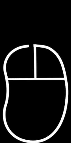 Minimalist Computer Mouse Icon PNG image with transparent background