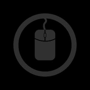 Minimalist Computer Mouse Icon PNG image with transparent background
