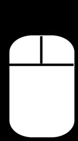Minimalist Computer Mouse Icon PNG image with transparent background
