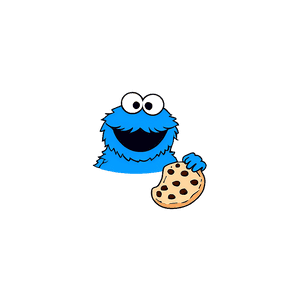 Minimalist Cookie Monster PNG pqs PNG image with transparent background