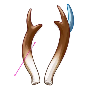 Minimalist Deer Antler Icon Png Unv PNG Image