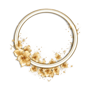 Minimalist Gold Circle Frame PNG orh63 PNG