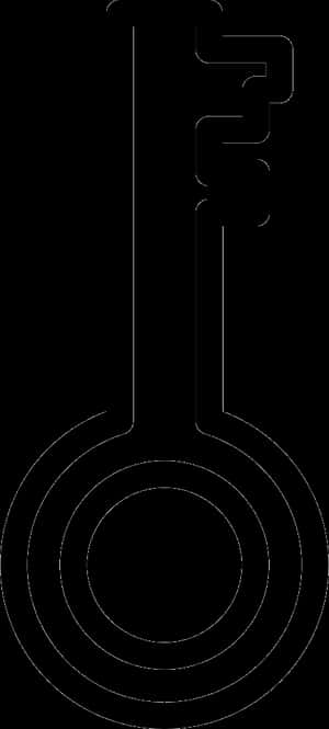 Key Outline Password Interface Symbol Inside A Circle - Key Outline Png, Transparent Png PNG with transparent background