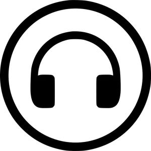 Minimalist Headphones Icon PNG Image