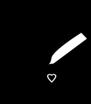 Minimalist_ Heart_and_ Quill PNG image with transparent background