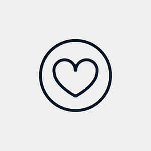 Minimalist Heart Icon PNG image with transparent background