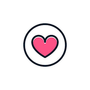 Minimalist Heart Icon PNG with transparent background