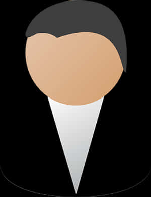 Minimalist Ice Cream Cone Graphic PNG