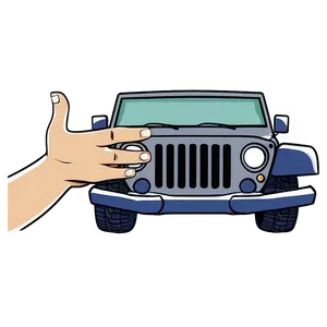 Minimalist Jeep Wave Png Qth PNG Image