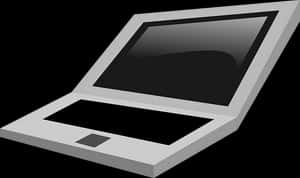 Minimalist Laptop Graphic PNG image with transparent background