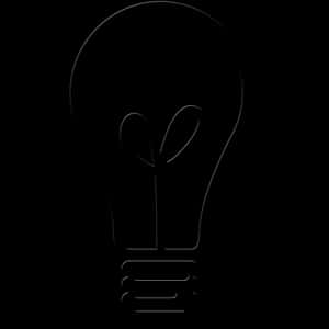 Minimalist Lightbulb Outline PNG image with transparent background