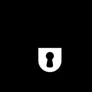 Minimalist Lock Shield Icon PNG with transparent background