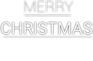 Minimalist Merry Christmas Greeting Blackand White PNG Image