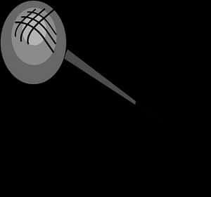 Minimalist Microphone Graphic PNG image with transparent background