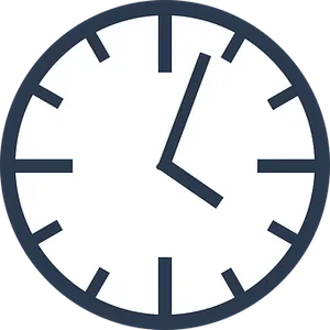 Minimalist Modern Clock Design PNG Image