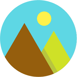 Minimalist Mountain Sunrise PNG with transparent background