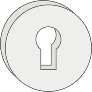 Minimalist Padlock Icon PNG Image