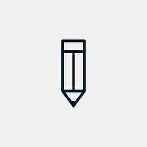Minimalist Pencil Icon PNG with transparent background