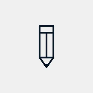 Minimalist Pencil Icon PNG Image