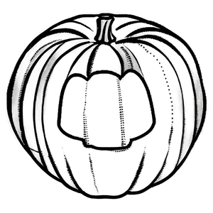 Minimalist Pumpkin Outline PNG 06202024 PNG