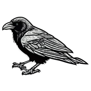 Minimalist Raven Outline Png 06122024 PNG Image