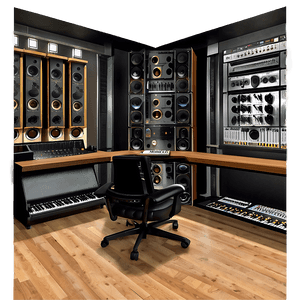 Minimalist Recording Studio Layout PNG 06262024 PNG with transparent background