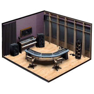 Minimalist Recording Studio Layout PNG 06262024 PNG with transparent background