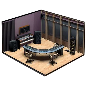 Minimalist Recording Studio Layout Png 06262024 PNG Image