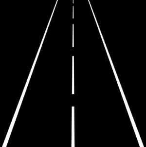 Minimalist Road Vanishing Point PNG image with transparent background