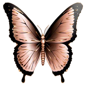 Minimalist Rose Gold Butterfly Png Cvs PNG Image