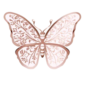 Minimalist Rose Gold Butterfly Png Sal40 PNG Image