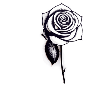 Minimalist Rose Tattoo Sketch PNG 05252024 PNG image with transparent background