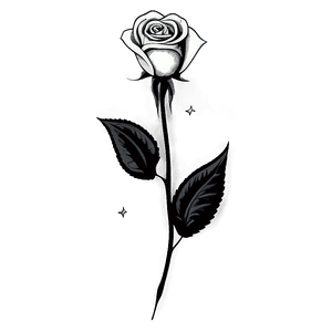 Minimalist Rose Tattoo Sketch PNG kul95 PNG image with transparent background