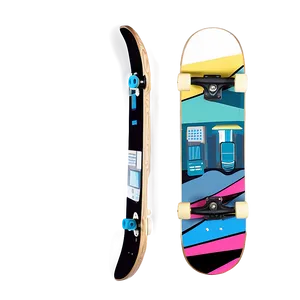 Minimalist Skateboard Deck Concept Png Gum PNG Image