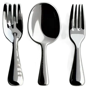 Minimalist Spoon And Fork Png 06292024 PNG Image