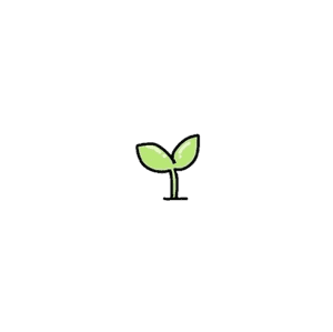 Minimalist Sprout Illustration PNG image with transparent background