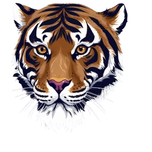 Minimalist Tiger Face Art Png Qgn62 PNG Image